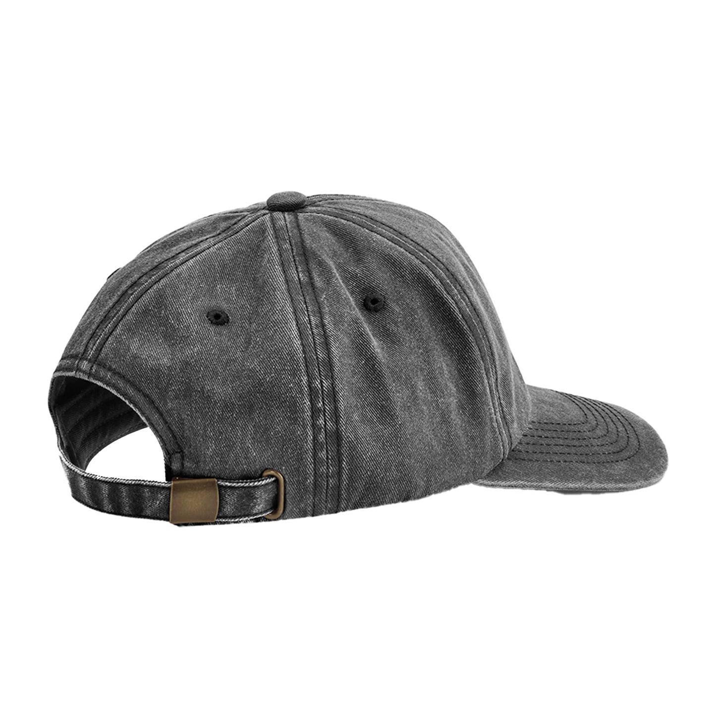 Vintage Black - Back - Beechfield 5 Panel Relaxed Fit Cap