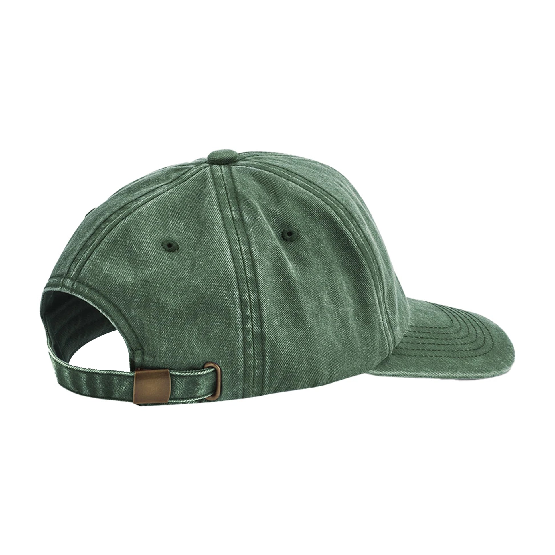 Vintage Bottle Green - Back - Beechfield 5 Panel Relaxed Fit Cap