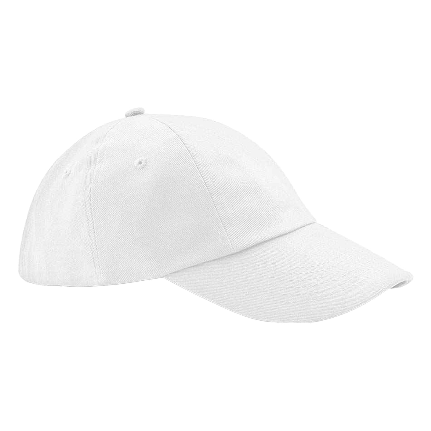 White - Front - Beechfield Heavy Cotton Low Profile Baseball Cap