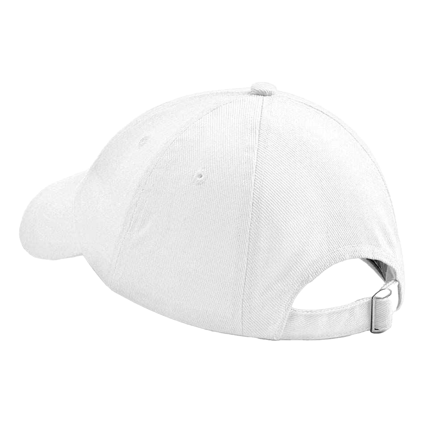 White - Back - Beechfield Heavy Cotton Low Profile Baseball Cap