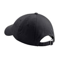 Black - Back - Beechfield Heavy Cotton Low Profile Baseball Cap