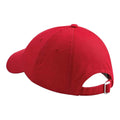 Classic Red - Back - Beechfield Heavy Cotton Low Profile Baseball Cap