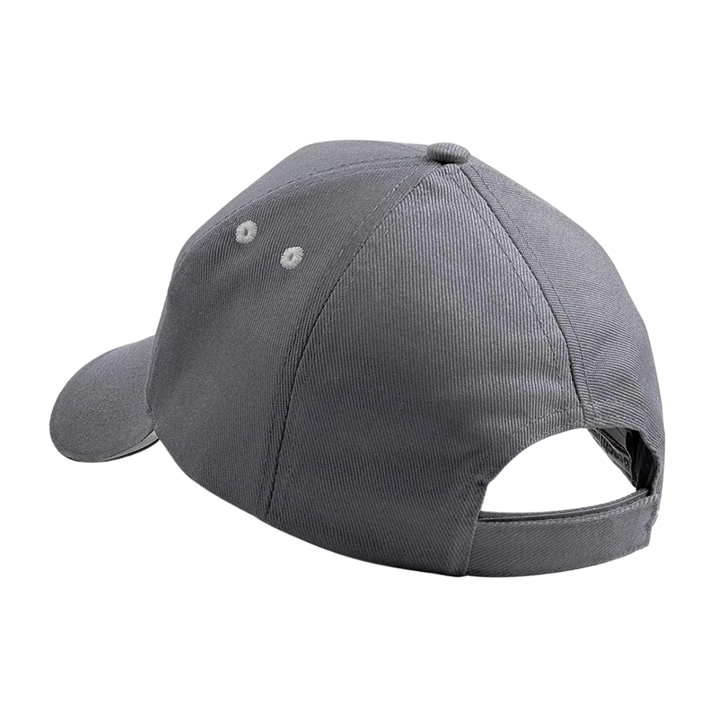 Graphite Grey-Oyster Grey - Back - Beechfield 5 Panel Sandwich Peak Baseball Cap