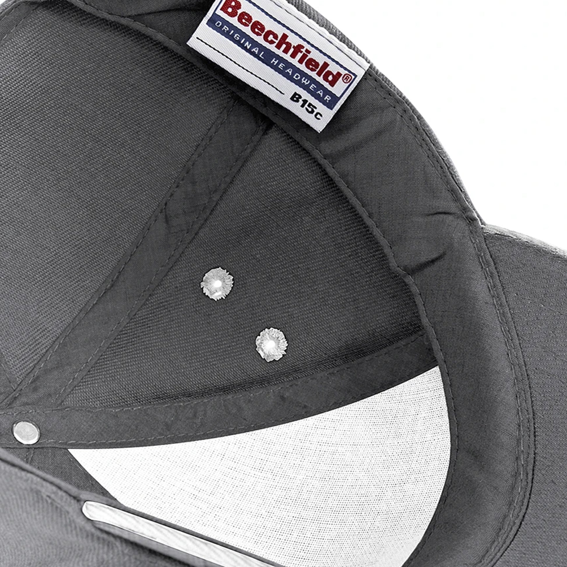 Graphite Grey-Oyster Grey - Lifestyle - Beechfield 5 Panel Sandwich Peak Baseball Cap