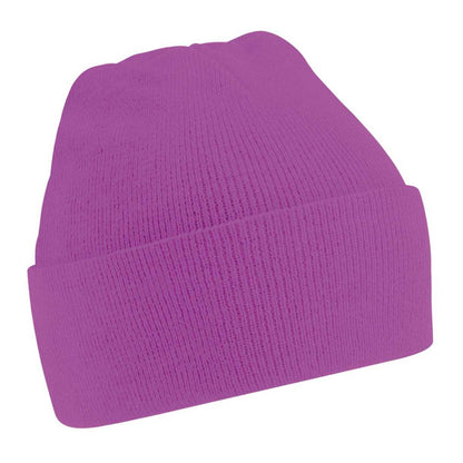 Fuchsia - Front - Beechfield Childrens-Kids Original Cuffed Beanie