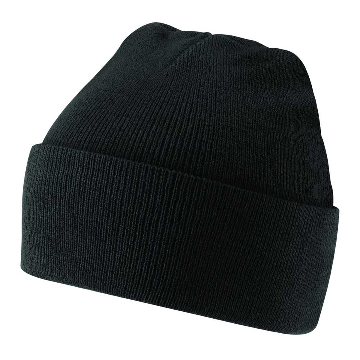 Black - Back - Beechfield Childrens-Kids Original Cuffed Beanie