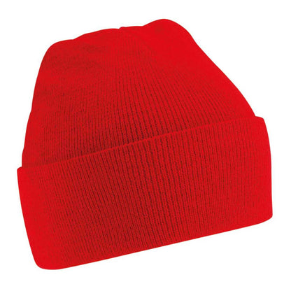 Classic Red - Front - Beechfield Childrens-Kids Original Cuffed Beanie
