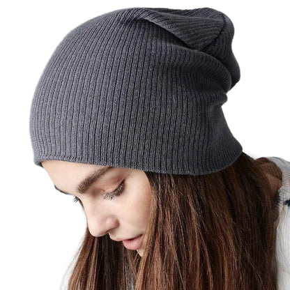 Smoke - Back - Beechfield Slouch Beanie