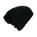 Black - Front - Beechfield Slouch Beanie