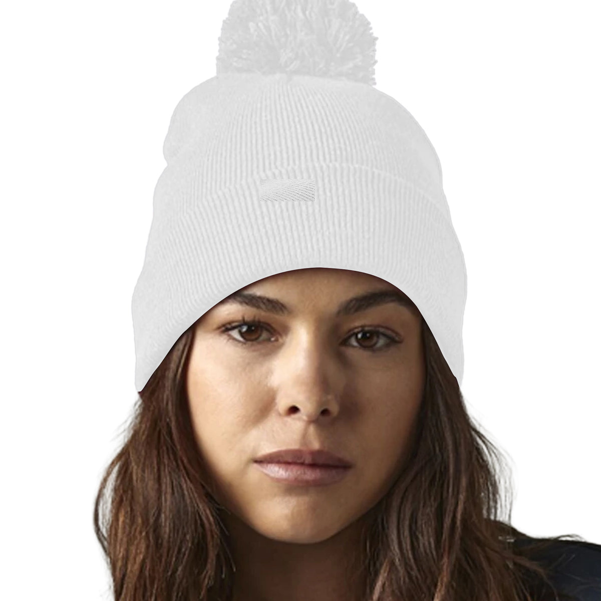 White - Back - Beechfield Unisex Adult Original Pom Pom Beanie
