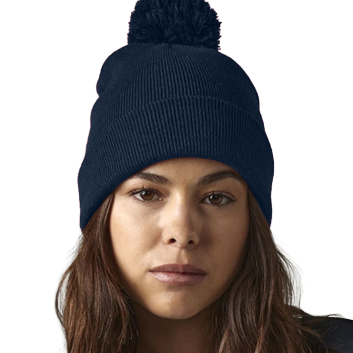 French Navy - Back - Beechfield Unisex Adult Original Pom Pom Beanie