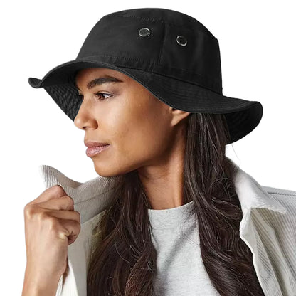 Black - Back - Beechfield Unisex Adult Cargo Bucket Hat