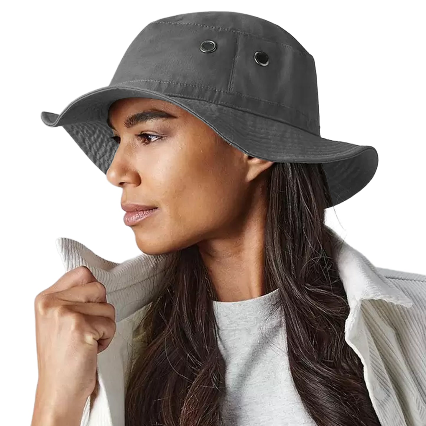 Graphite - Back - Beechfield Unisex Adult Cargo Bucket Hat