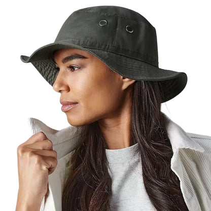 Olive - Back - Beechfield Unisex Adult Cargo Bucket Hat