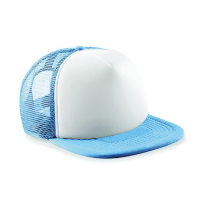 Sky-White - Front - Beechfield Vintage Snapback Trucker Cap