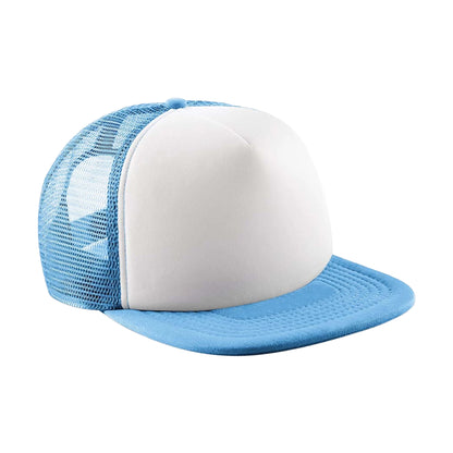 Sky-White - Front - Beechfield Vintage Snapback Trucker Cap