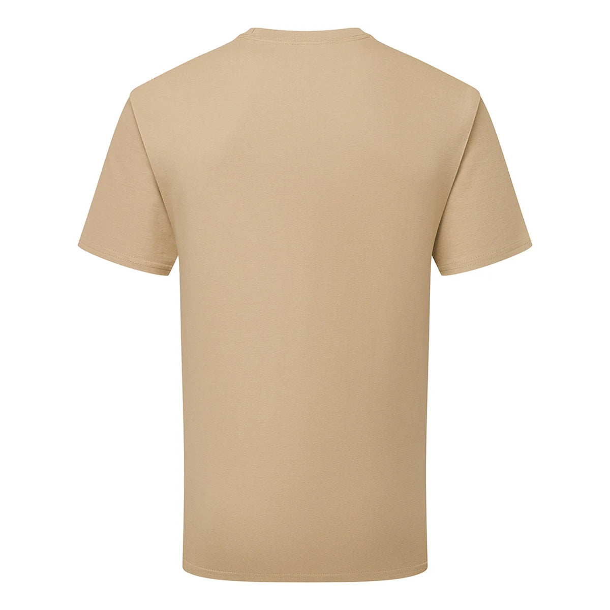 Tan - Back - Russell Mens Classic Combed Cotton Heavyweight T-Shirt