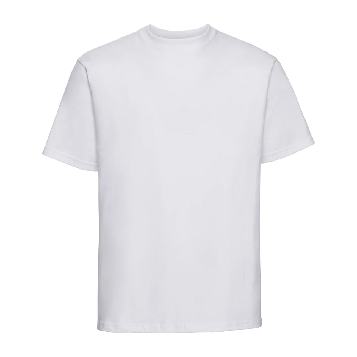 White - Front - Russell Mens Classic Combed Cotton Heavyweight T-Shirt