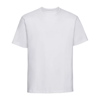 White - Front - Russell Mens Classic Combed Cotton Heavyweight T-Shirt