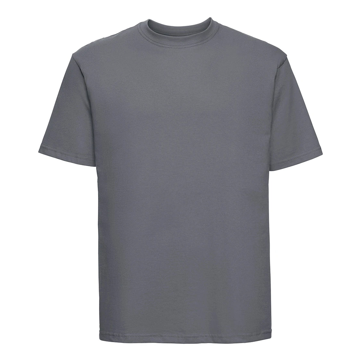 Convoy Grey - Front - Russell Mens Classic Combed Cotton Heavyweight T-Shirt
