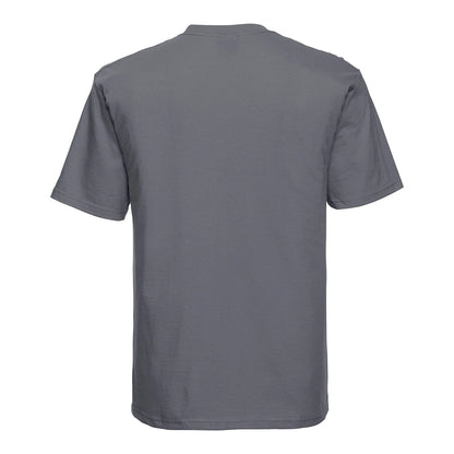 Convoy Grey - Back - Russell Mens Classic Combed Cotton Heavyweight T-Shirt