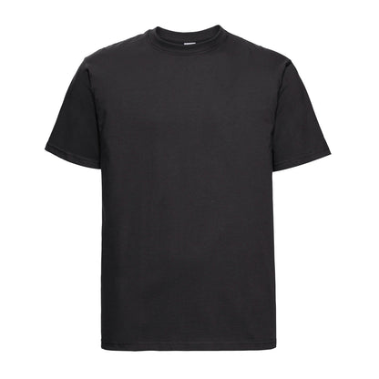 Black - Front - Russell Mens Classic Combed Cotton Heavyweight T-Shirt