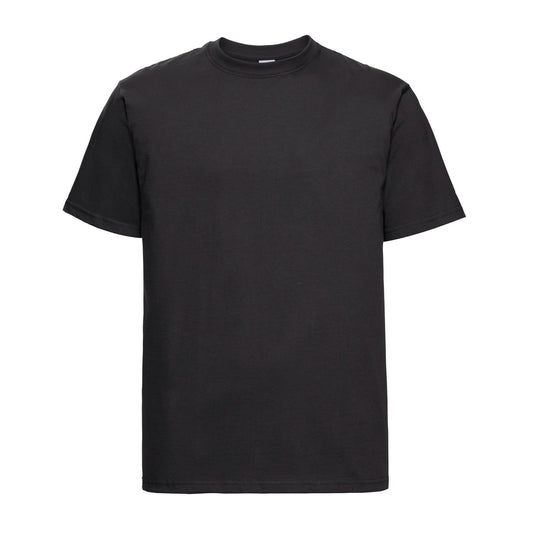 Black - Front - Russell Mens Classic Combed Cotton Heavyweight T-Shirt