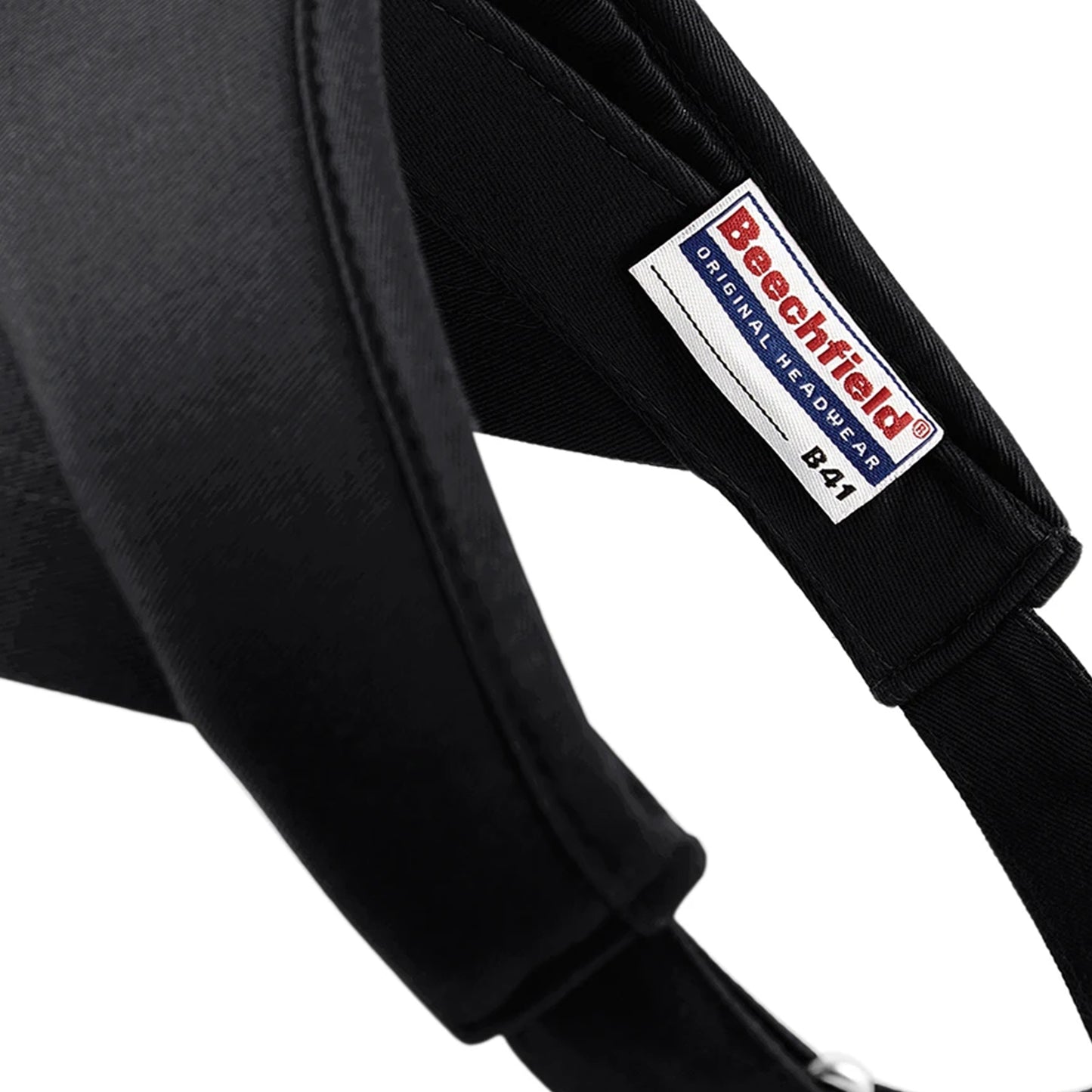 Black - Back - Beechfield Unisex Adult Sports Visor