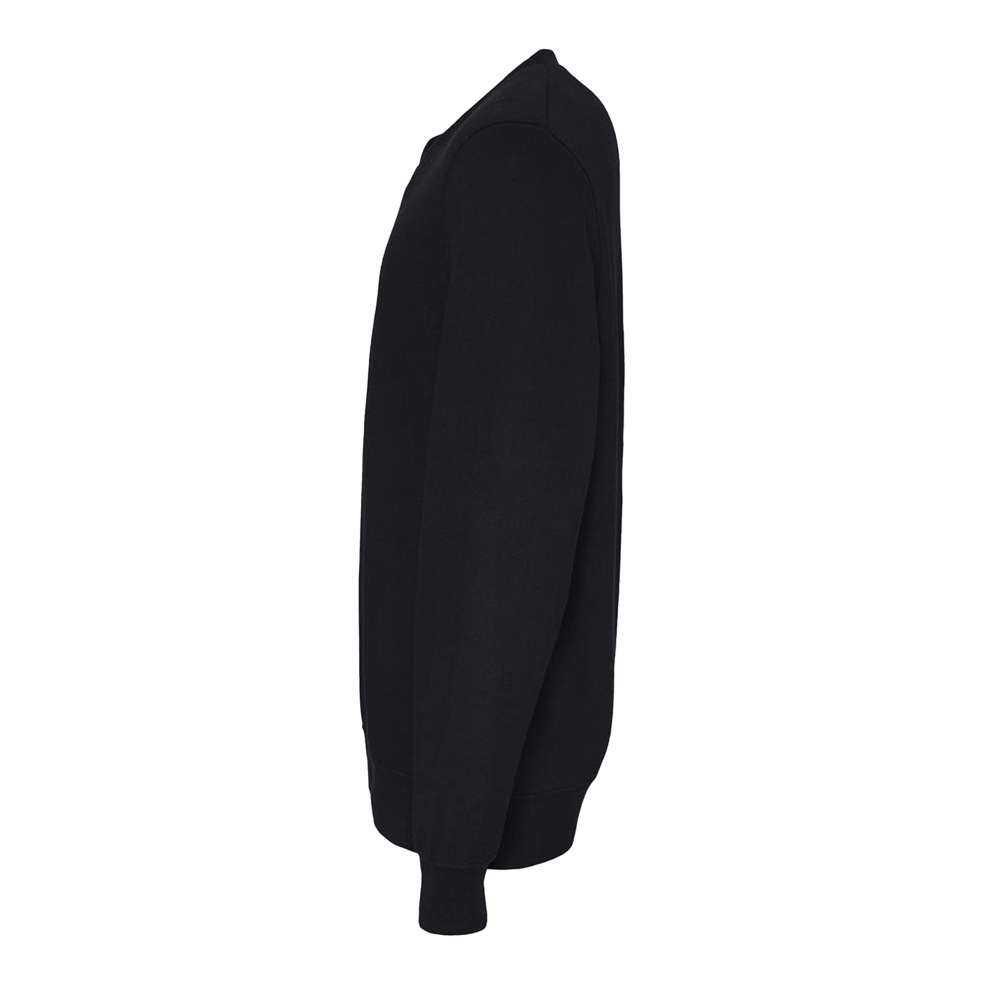 Black - Side - Awdis Childrens-Kids Academy V Neck Sweatshirt