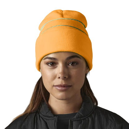 Fluorescent Orange - Back - Beechfield Enhanced-Viz Beanie