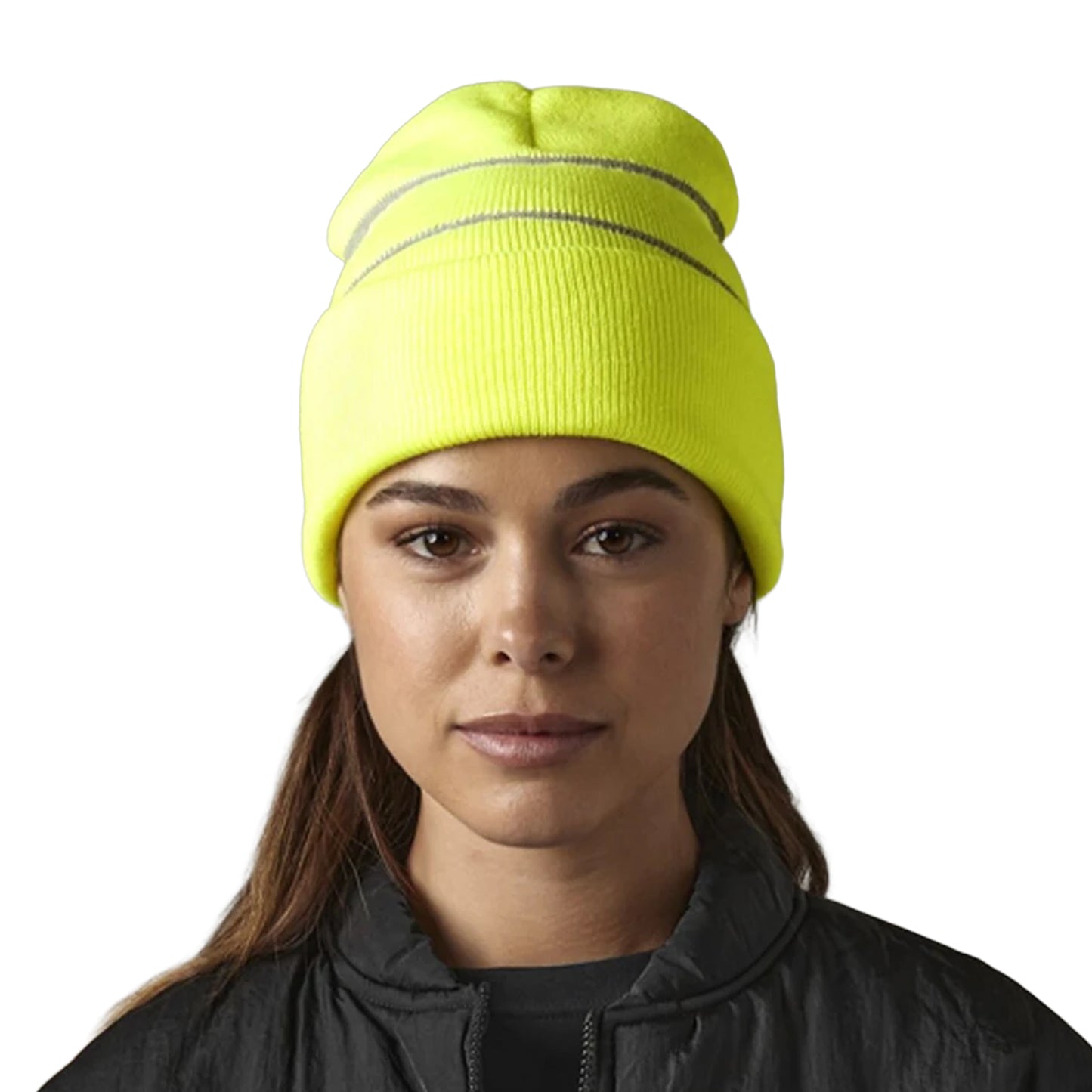 Fluorescent Yellow - Back - Beechfield Enhanced-Viz Beanie