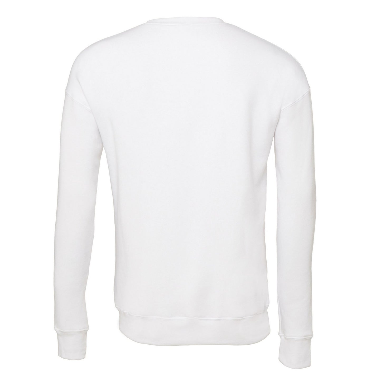 White - Back - Bella + Canvas Unisex Adult Drop Shoulder Sweatshirt