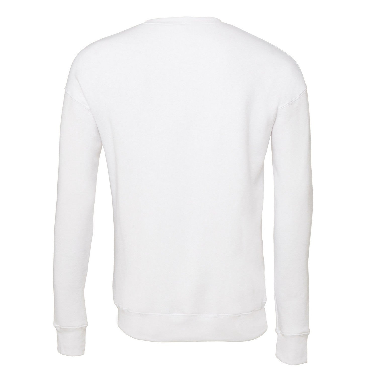 White - Back - Bella + Canvas Unisex Adult Drop Shoulder Sweatshirt