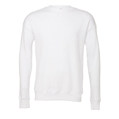 White - Front - Bella + Canvas Unisex Adult Drop Shoulder Sweatshirt
