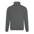 Charcoal - Back - Awdis Mens Sophomore Cotton Zip Neck Sweatshirt