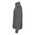 Charcoal - Side - Awdis Mens Sophomore Cotton Zip Neck Sweatshirt