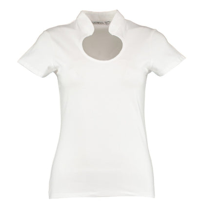 White - Front - Kustom Kit Womens-Ladies Keyhole Top