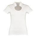 White - Front - Kustom Kit Womens-Ladies Keyhole Top