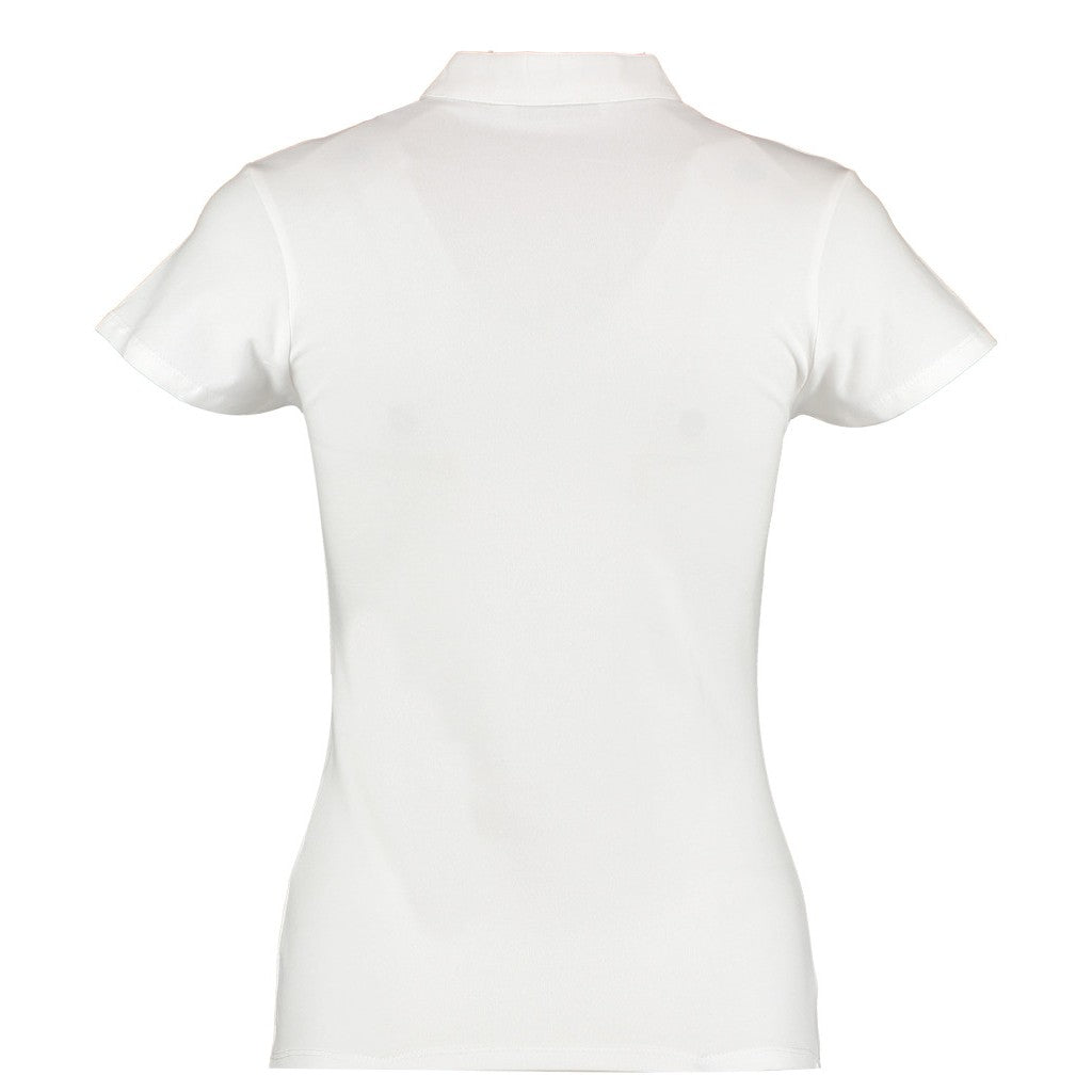 White - Back - Kustom Kit Womens-Ladies Keyhole Top
