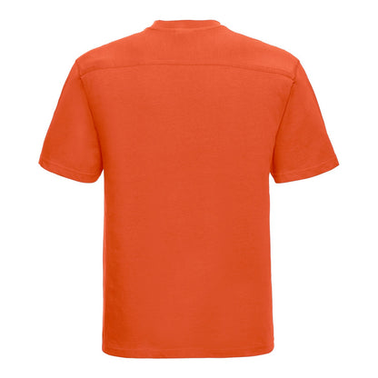 Orange - Back - Russell Mens Heavyweight T-Shirt