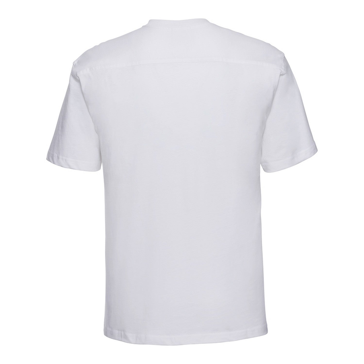 White - Back - Russell Mens Heavyweight T-Shirt