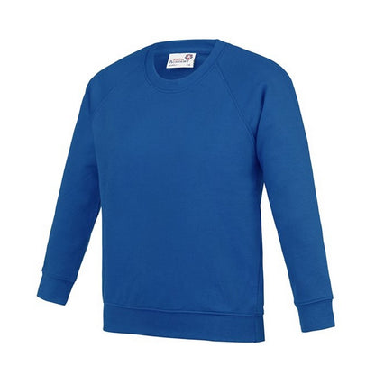 Royal Blue - Front - Awdis Childrens-Kids Academy Raglan Sweatshirt