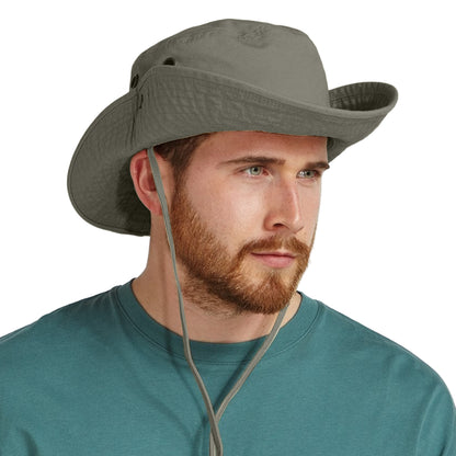 Olive - Back - Beechfield Unisex Adult Outback Leather Lined Panama Hat