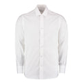 White - Front - Kustom Kit Mens Tailored Long-Sleeved Business Shirt