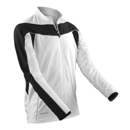 White-Black - Front - Spiro Mens Bikewear Performance Long-Sleeved Top