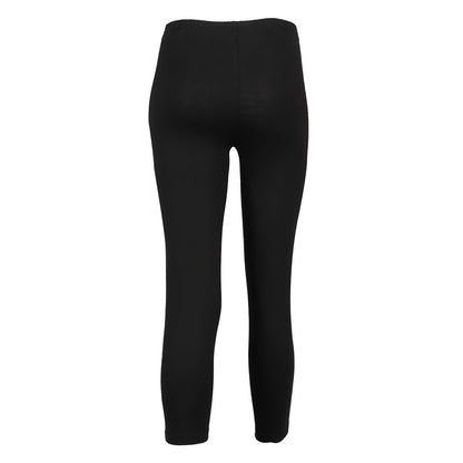 Black - Back - Skinni Fit Womens-Ladies 3-4 Leggings