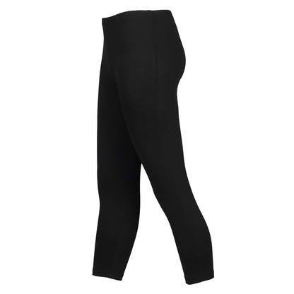 Black - Side - Skinni Fit Womens-Ladies 3-4 Leggings