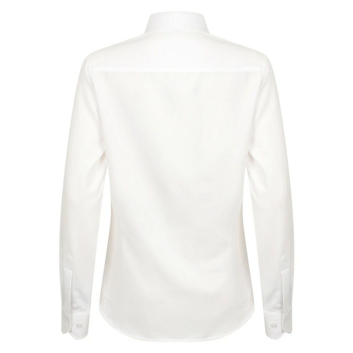 White - Back - Henbury Womens-Ladies Moisture Wicking Long-Sleeved Shirt