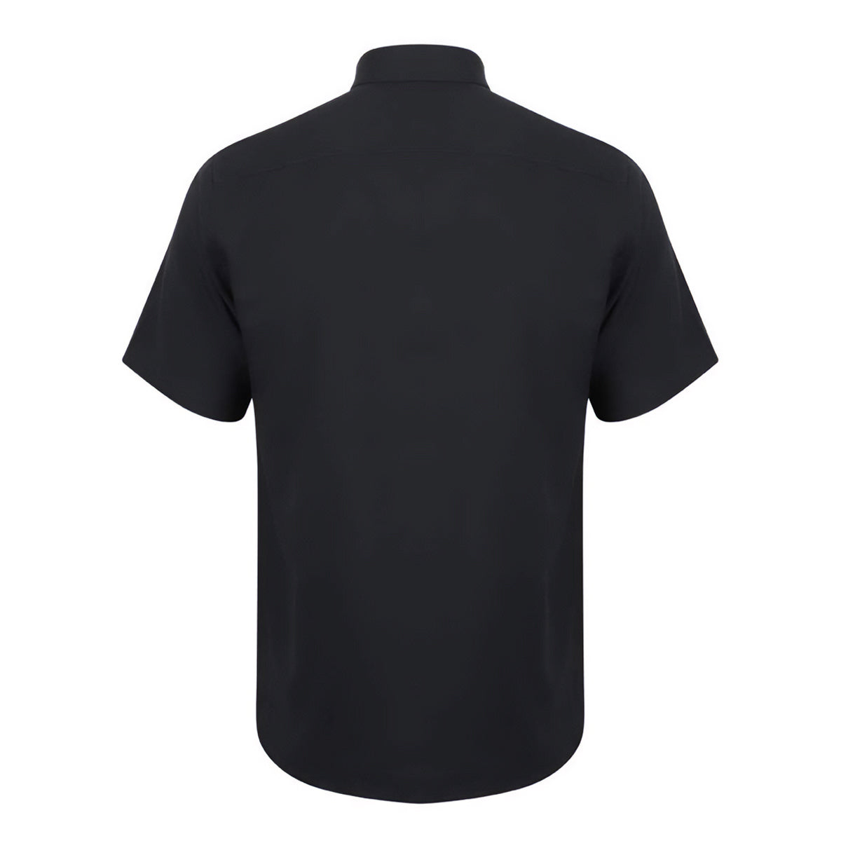 Navy - Back - Henbury Mens Short-Sleeved Shirt