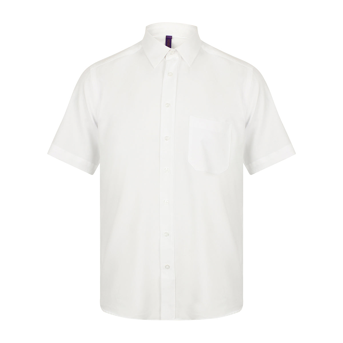 White - Front - Henbury Mens Short-Sleeved Shirt